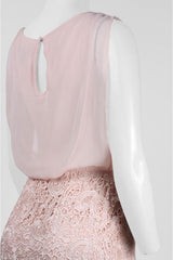 Aidan Mattox - 251704760SC Blouson Laced Long Dress with Slit