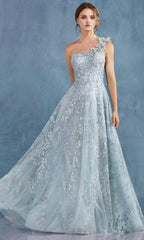 3D Floral A-Line Prom Dress