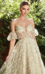 A-Line Tea-Length Dress