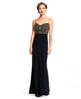 Adrianna Papell - Spaghetti Strap Beaded Long Dress AP1E200306SC