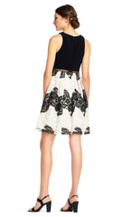 Adrianna Papell - AP1E201113SC Crisscross Halter Floral A-Line Dress