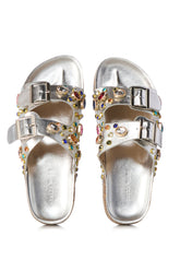 AZALEA WANG BAYLEAVES SILVER EMBELLISHED SANDAL