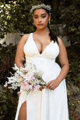 A-Line Sleeveless Bridal Gown