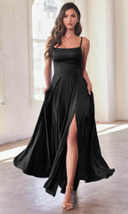 A-Line Prom Gown with Spaghetti Straps