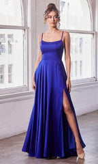A-Line Prom Gown with Spaghetti Straps