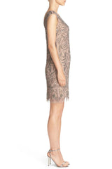 Adrianna Papell - 41888060SC Beaded Bateau Fitted Dress