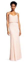 Adrianna Papell - 91866700SC Spaghetti Strap Popover Embellished Dress