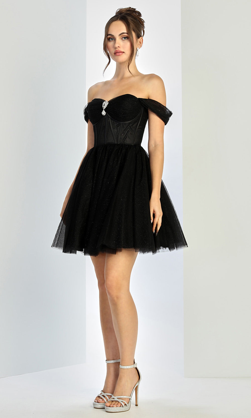 Adora Design 1060 - Sweetheart Corset A-Line Mini Dress