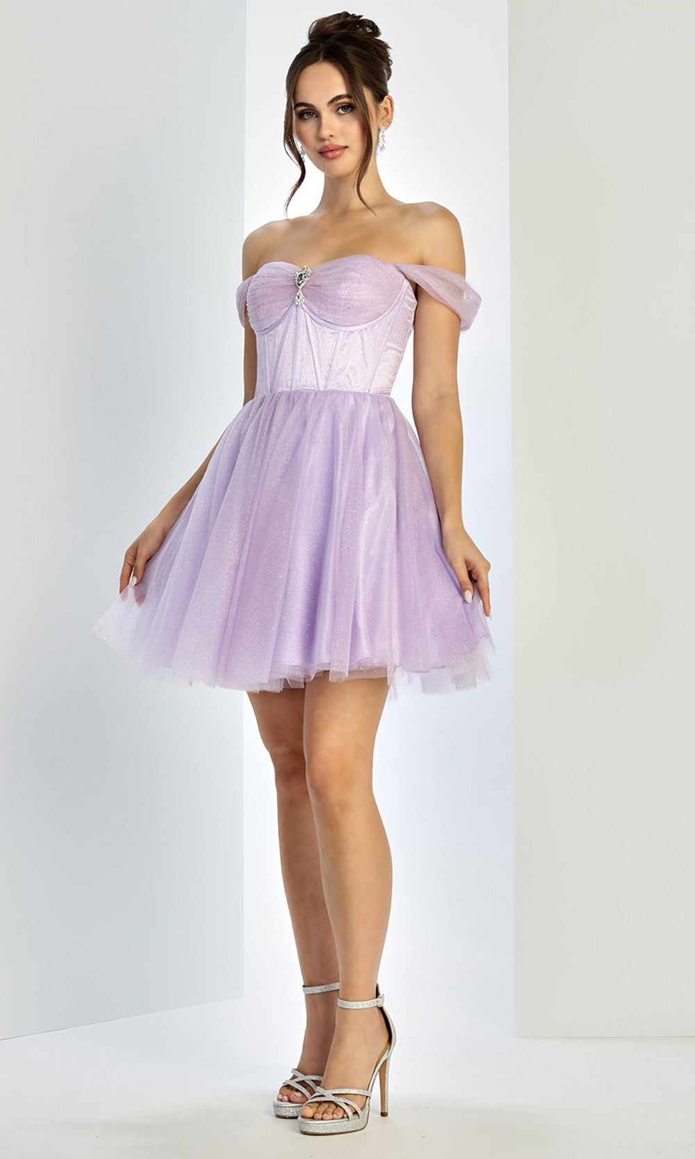 Adora Design 1060 - Sweetheart Corset A-Line Mini Dress