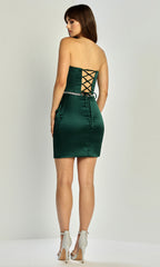 Adora Design 1074 - Sweetheart Short Dress with Rhinestone Trim
