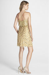 Adrianna Papell - 41913670SC Zigzag Design Sequined Popover Dress