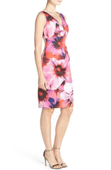Adrianna Papell - Sleeveless Floral Print V-Neck Dress 11252350SC