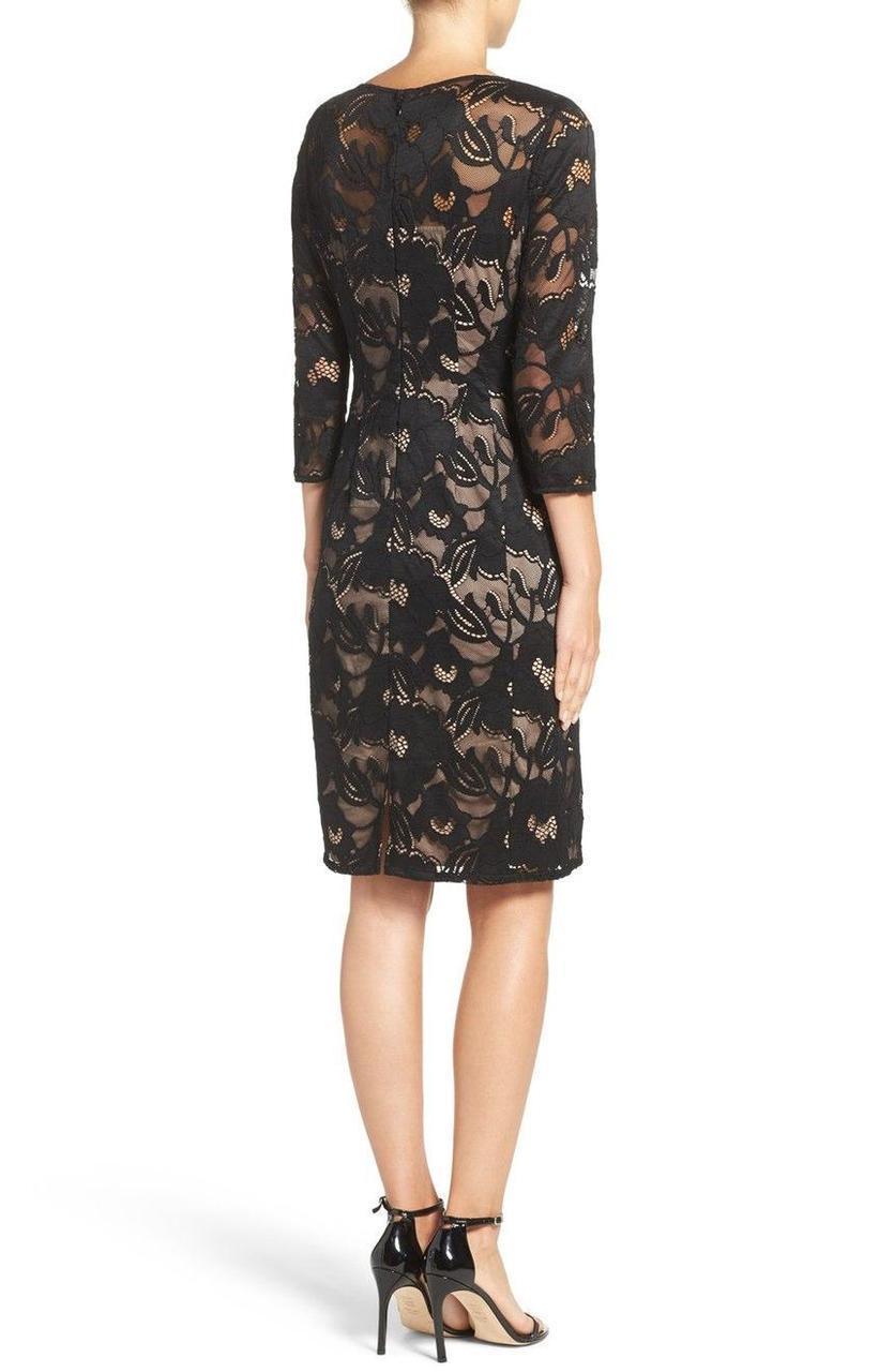Adrianna Papell - AP1D100050SC Floral Lace Bateau Cocktail Dress