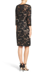 Adrianna Papell - AP1D100050SC Floral Lace Bateau Cocktail Dress