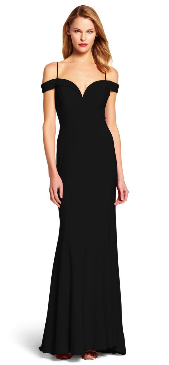 Adrianna Papell - Cold Shoulder Fitted Evening Gown 191916940SC