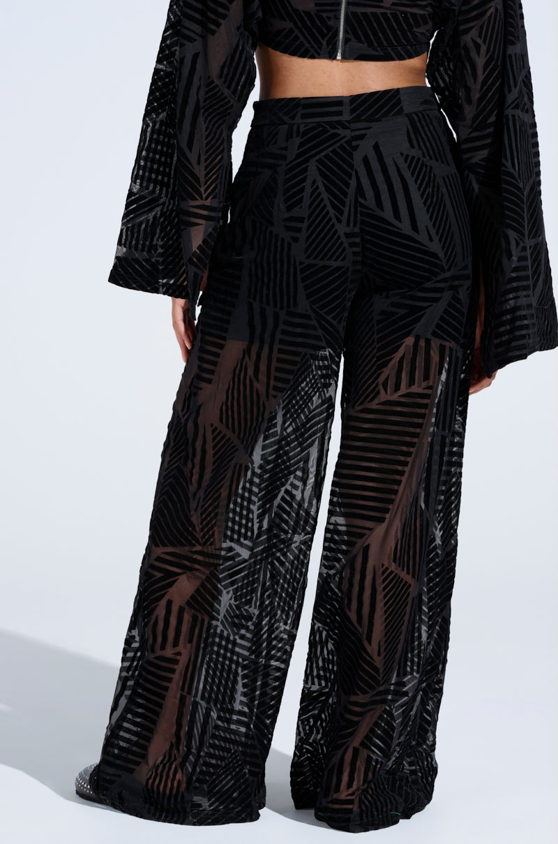 HAVING REGRETS ABOUT YOU SEE THROUGH PALAZZO PANT