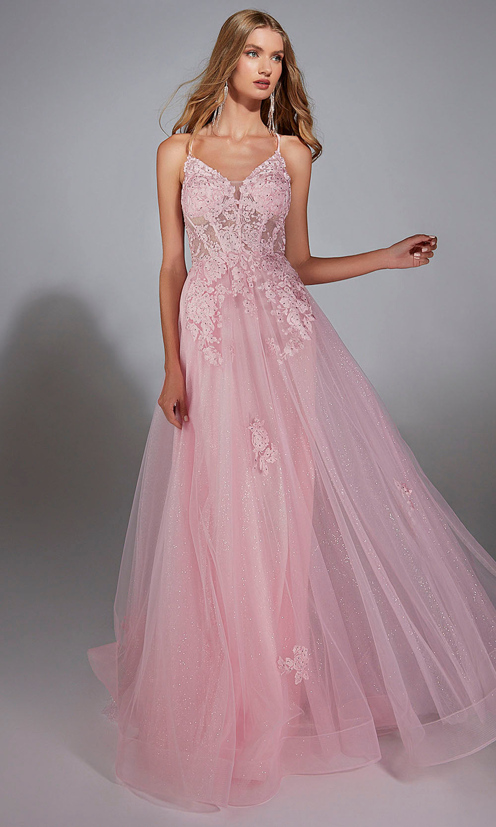Aerie Couture 286 - Lace A-Line Gown in Pink