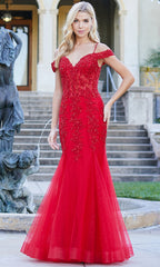 Adora Design 3005 - Mermaid Skirt Beaded Applique Prom Dress
