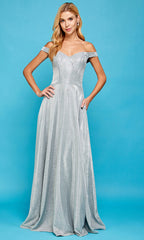 Adora Design 3036 - V-Back Flowing A-Line Prom Dress