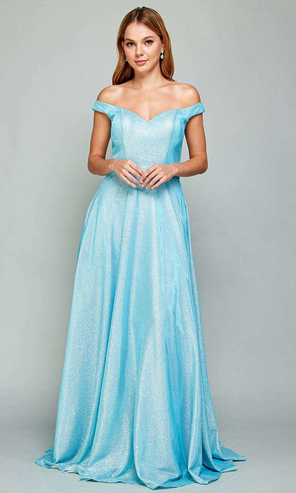 Adora Design 3036 - V-Back Flowing A-Line Prom Dress