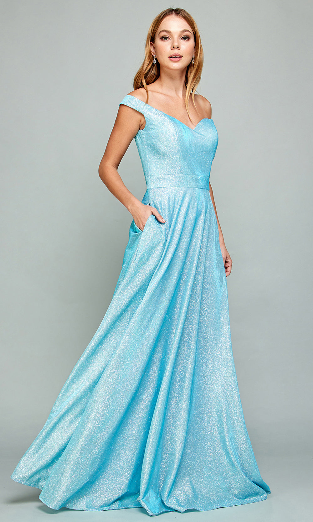 Adora Design 3036 - V-Back Flowing A-Line Prom Dress