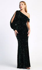 Adora Design 3070 - Long Sleeve Glitter Gown