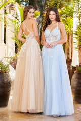 Adora Design 3089 - Embroidered Layered A-Line Dress