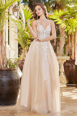 Adora Design 3089 - Embroidered Layered A-Line Dress