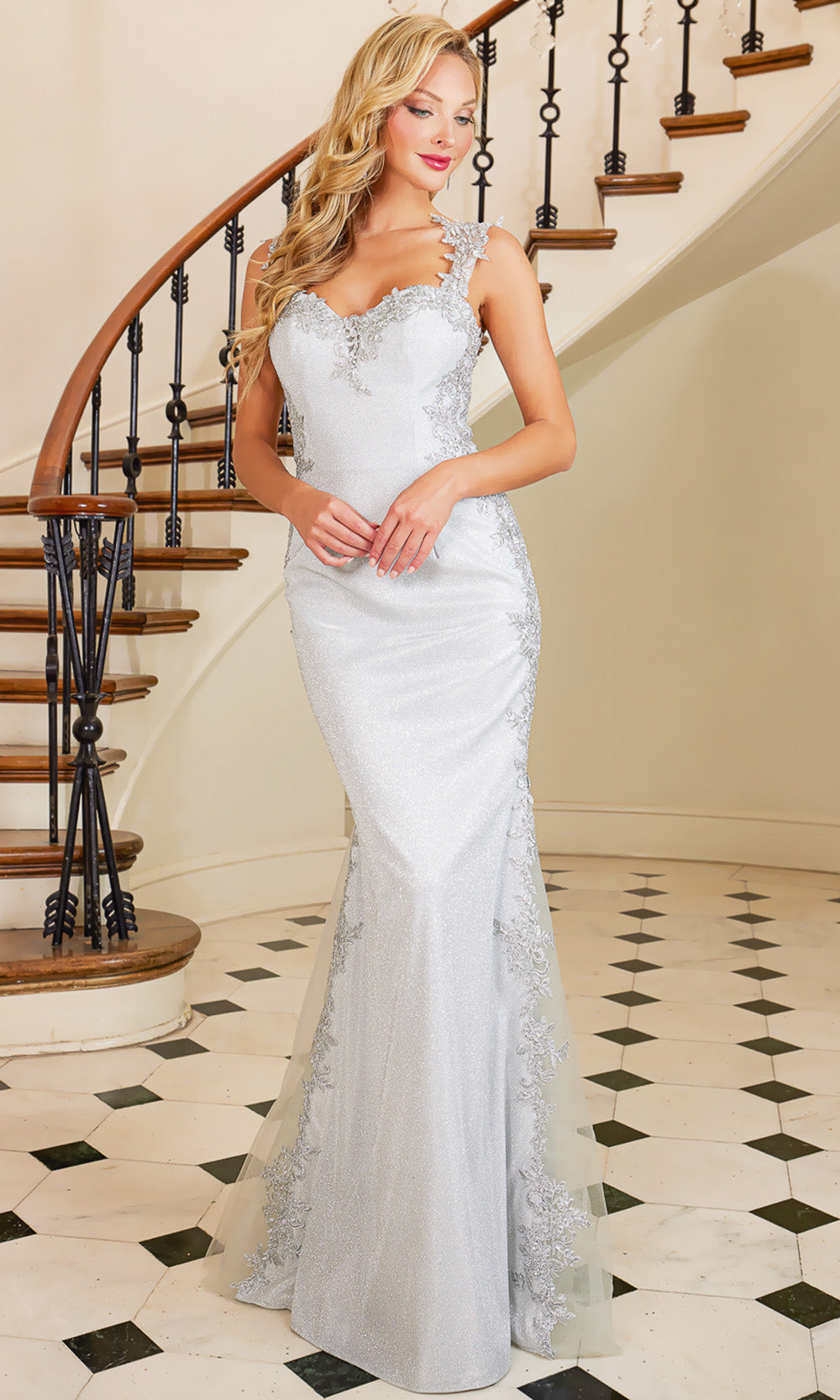 Adora Design 3116 - Sweetheart Neck Prom Dress with Side Appliques