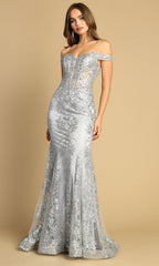 Adora Design 3123 - Mermaid Skirt Sparkling Applique Prom Dress