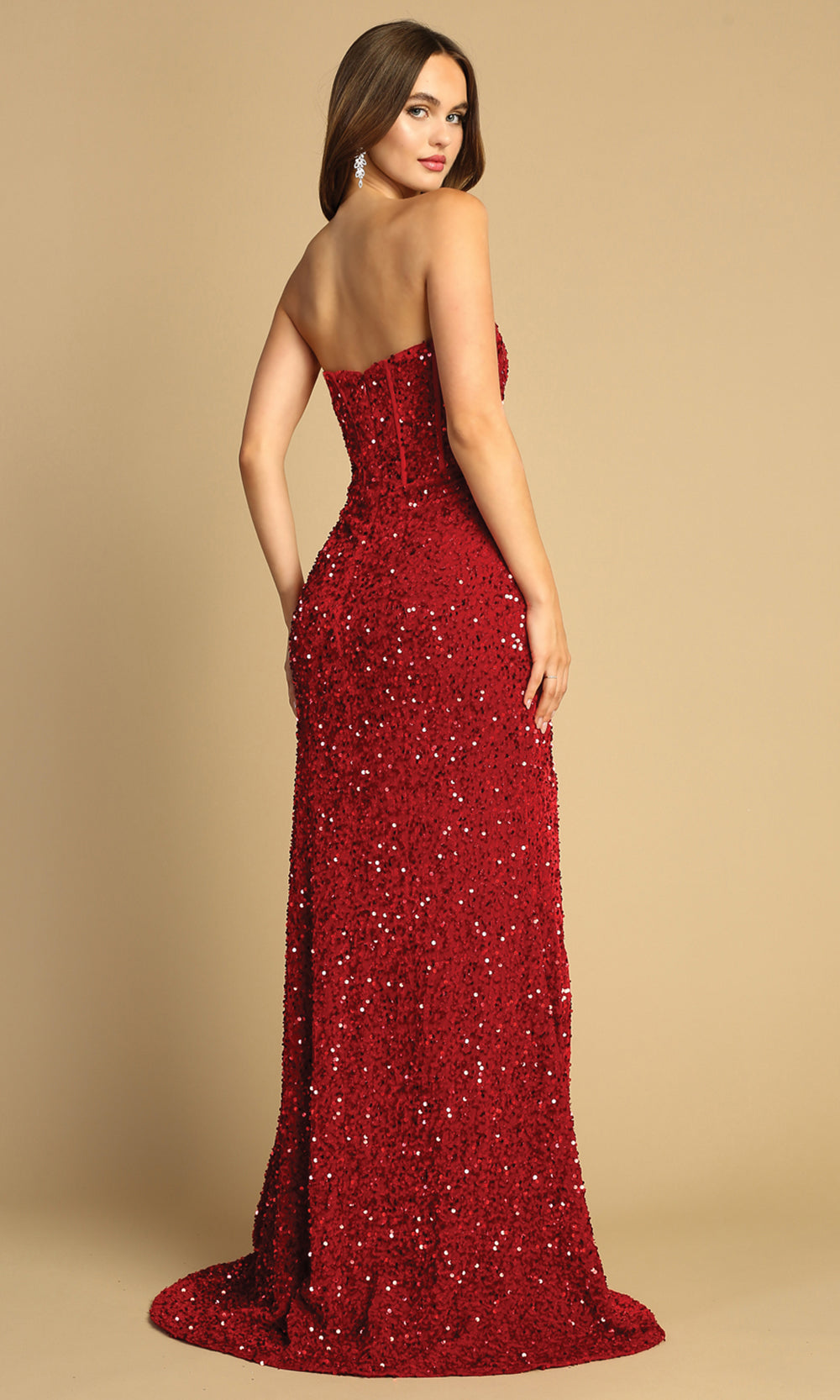 Adora Design 3126 - Open Back Corset Bodice Sparkly Dress