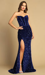 Adora Design 3126 - Open Back Corset Bodice Sparkly Dress