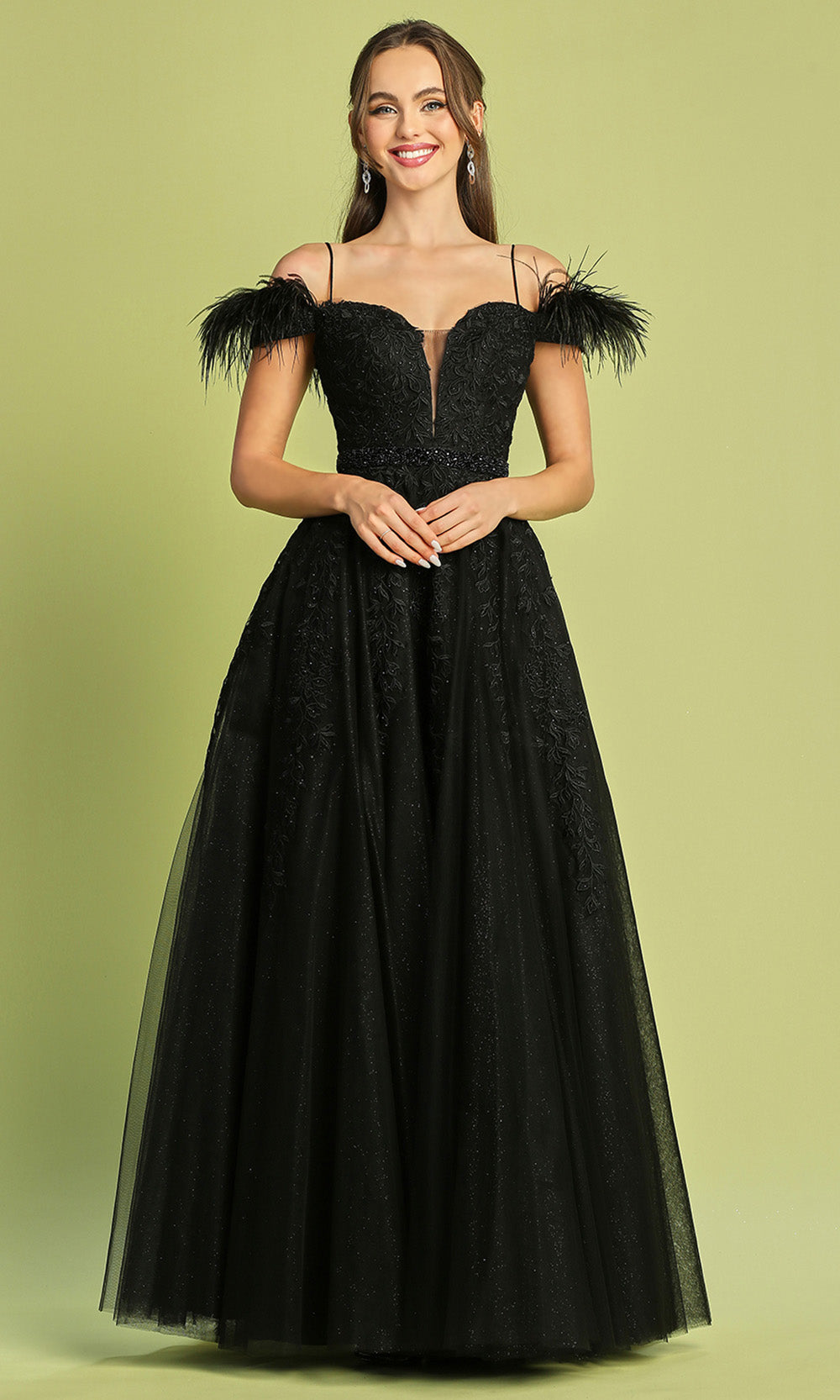 Adora Design 3143 - Plunging Sweetheart Cold Shoulder Prom Dress