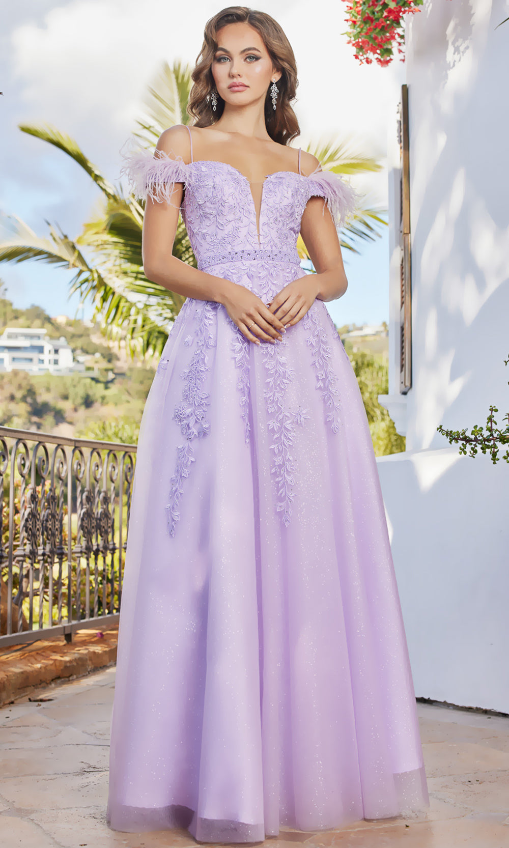 Adora Design 3143 - Plunging Sweetheart Cold Shoulder Prom Dress