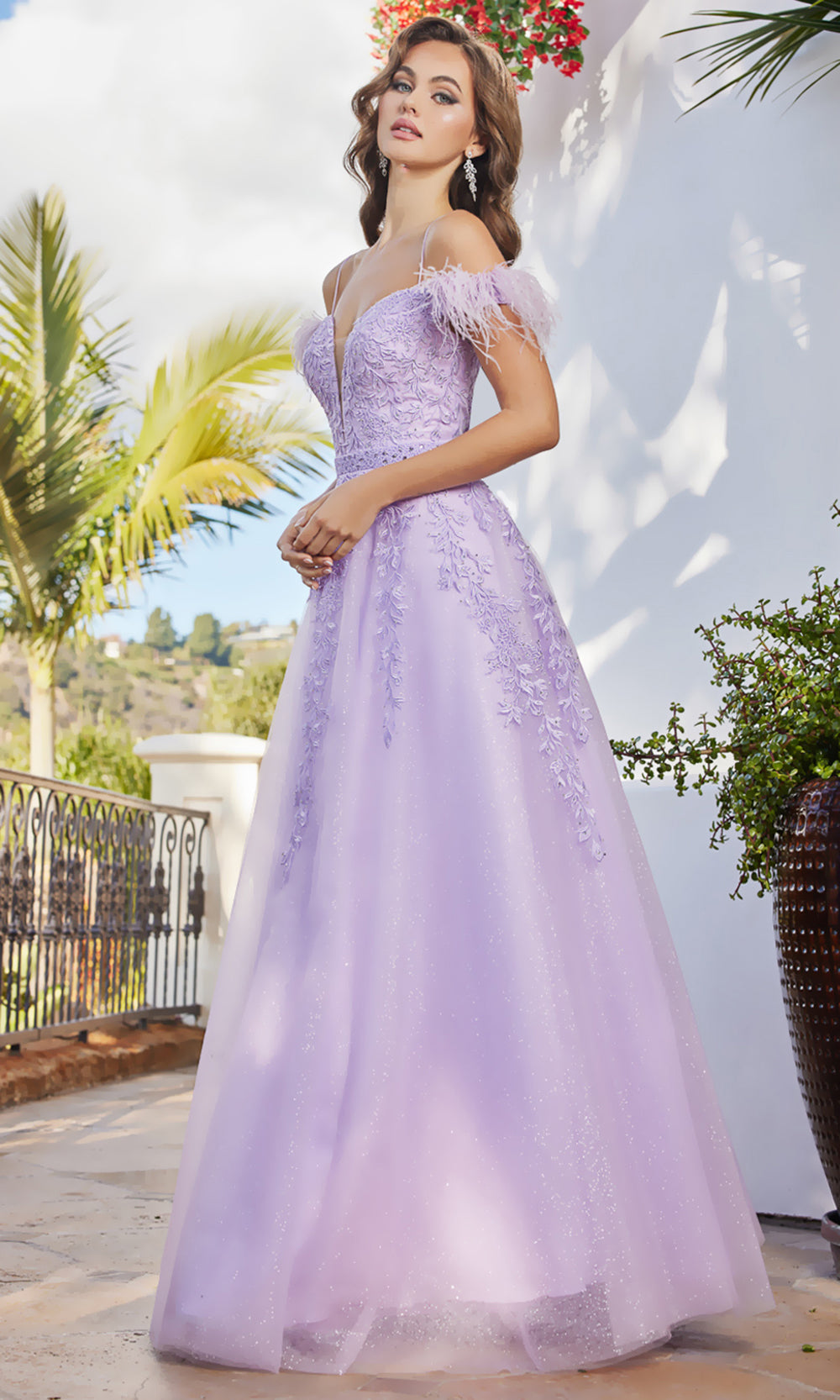 Adora Design 3143 - Plunging Sweetheart Cold Shoulder Prom Dress