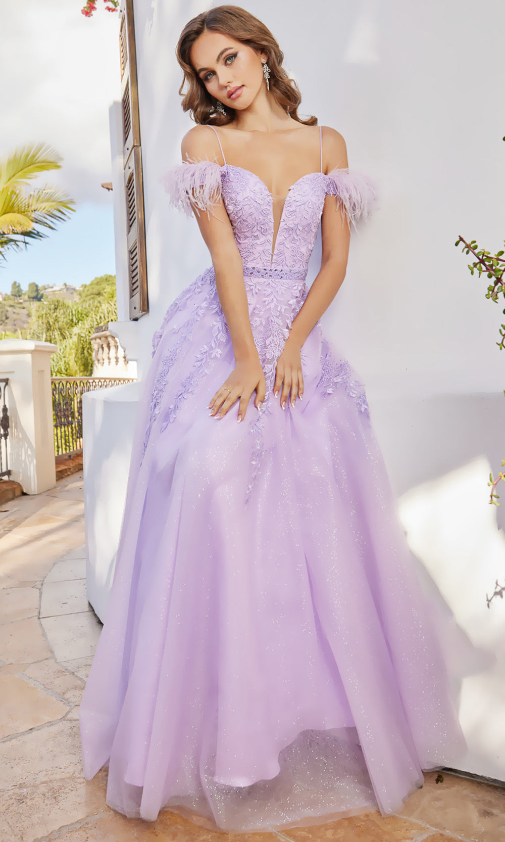 Adora Design 3143 - Plunging Sweetheart Cold Shoulder Prom Dress