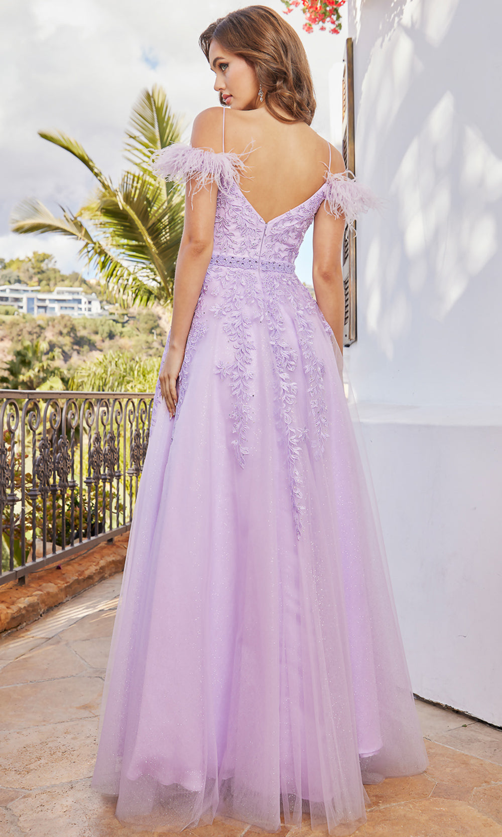 Adora Design 3143 - Plunging Sweetheart Cold Shoulder Prom Dress