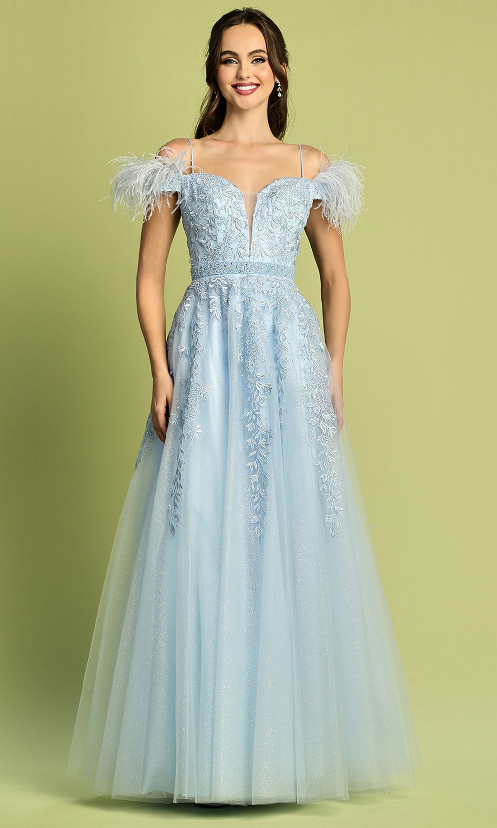 Adora Design 3143 - Plunging Sweetheart Cold Shoulder Prom Dress