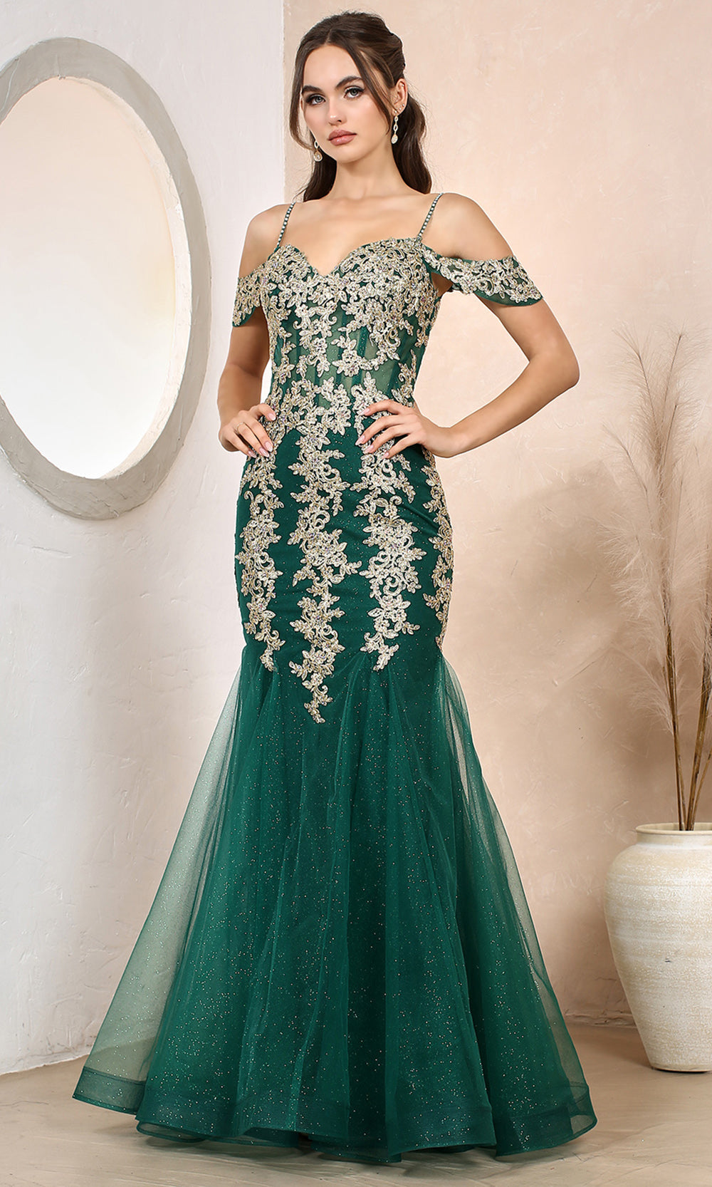 Adora Design 3156 - Cold Shoulder Sweetheart Applique Dress
