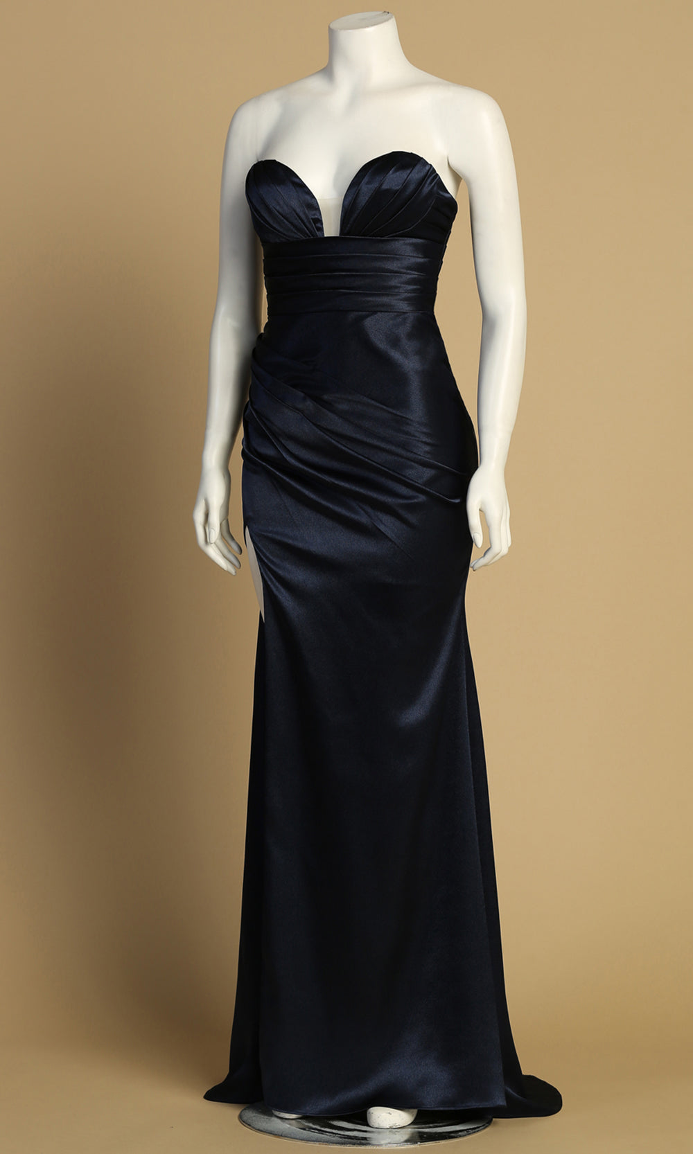 Adora Design 3177 - Open Back Strapless Ruched Long Dress