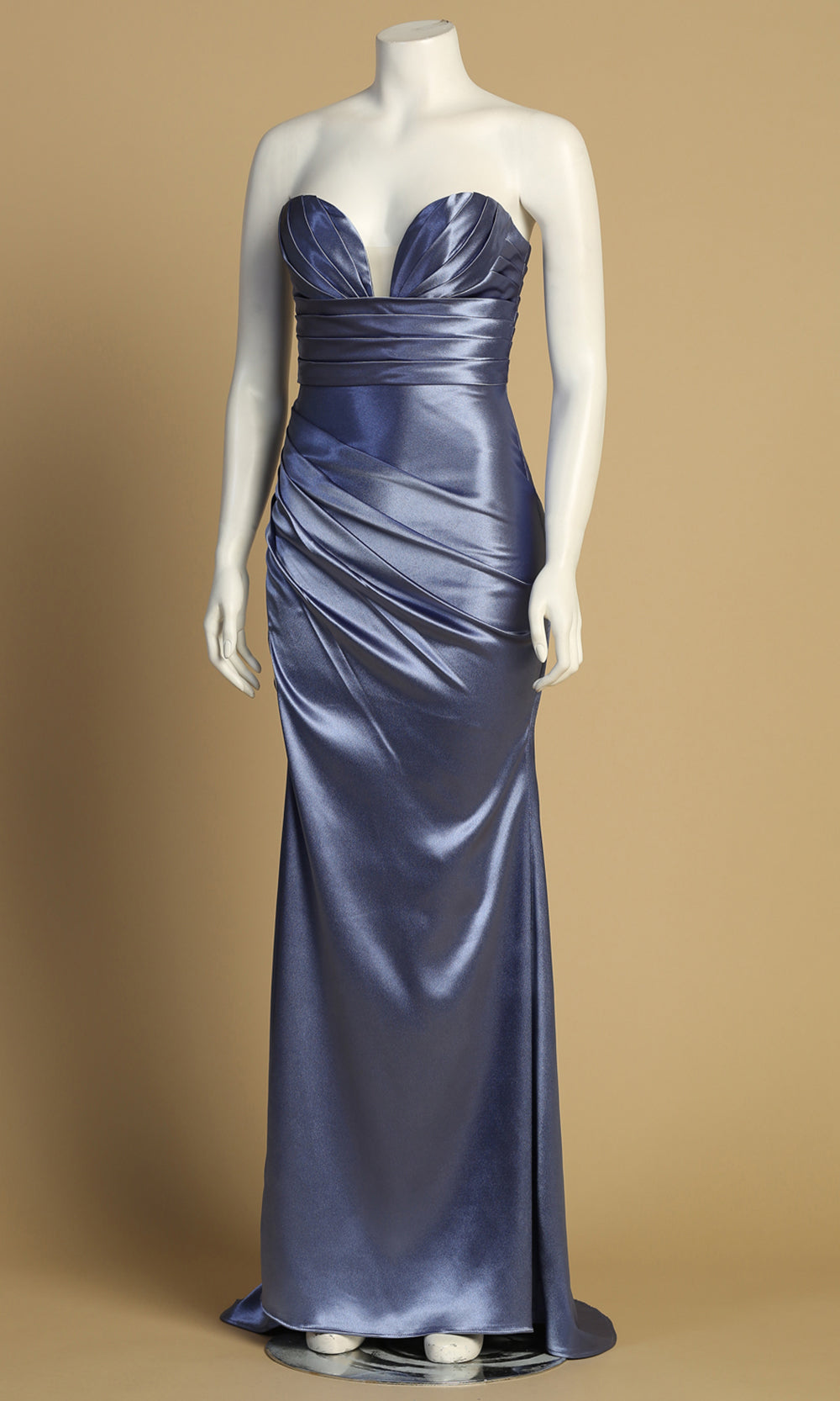 Adora Design 3177 - Open Back Strapless Ruched Long Dress