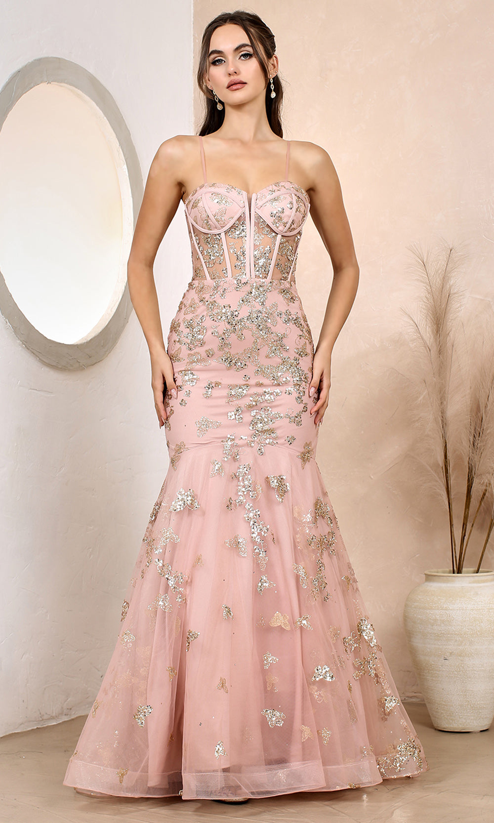 Adora Design 3179 - Sweetheart Corset Bodice Flared Dress