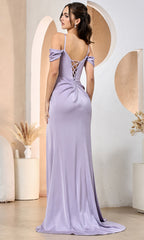 Adora Design 3196 - Ruched Detail Lace-Up Back Prom Dress