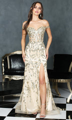 Adora Design 3206 - Corset Sweetheart Glam Long Dress