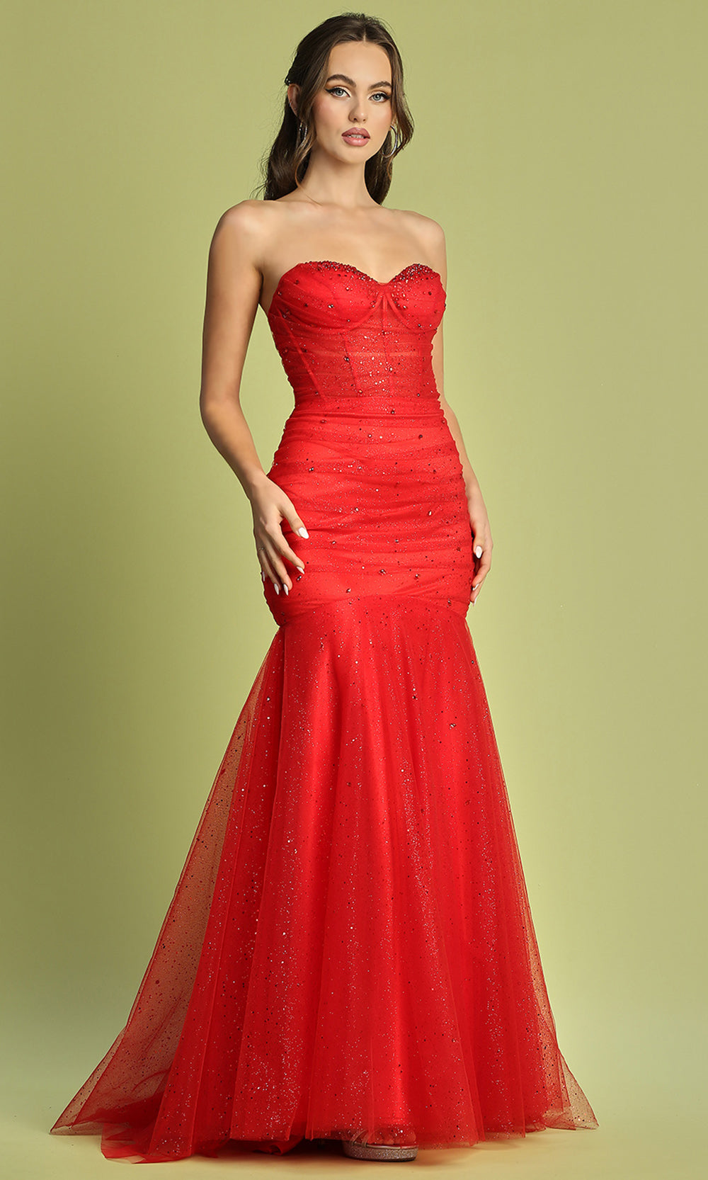 Adora Design 3207 - Sweetheart Corset Mermaid Long Dress
