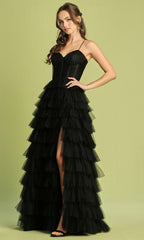 Adora Design 3209 - Corset Detail Sweetheart Ballgown with Ruffles