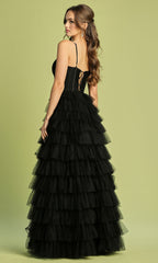 Adora Design 3209 - Corset Detail Sweetheart Ballgown with Ruffles