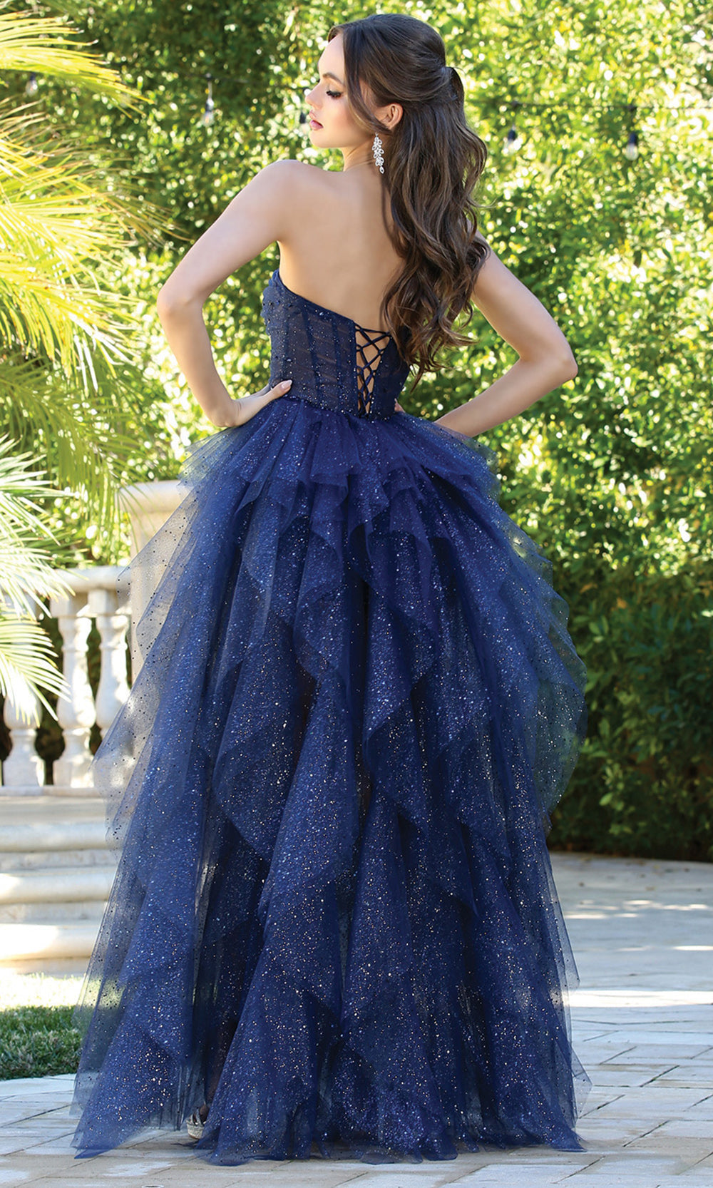 Adora Design 3210 - Semi-Sweetheart Ruffle A-Line Long Dress