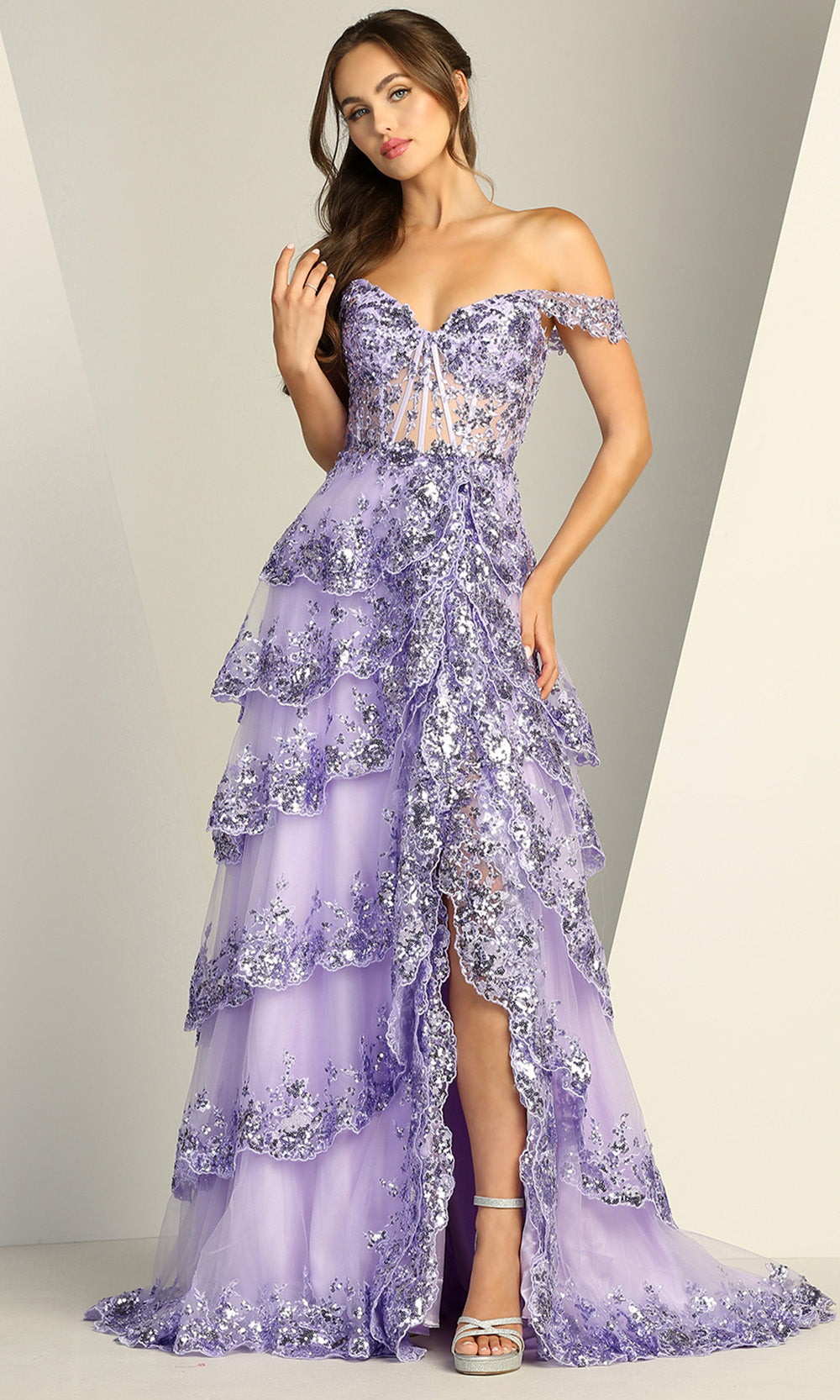 Adora Design 3214 - Sparkling Lace Sweetheart A-Line Dress