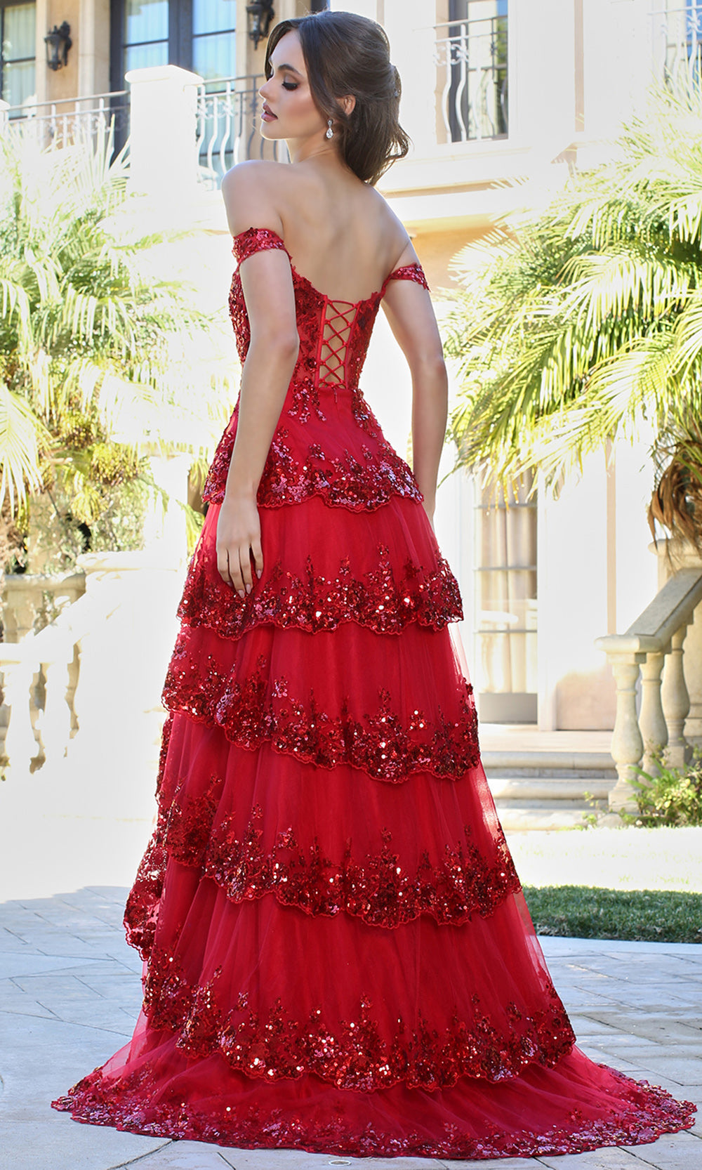 Adora Design 3214 - Sparkling Lace Sweetheart A-Line Dress